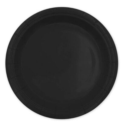 TALERZYKI PAPIEROWE CZARNE 18cm 6szt