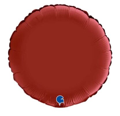 BALON FOLIOWY KOŁO SATIN RUBIN 45cm