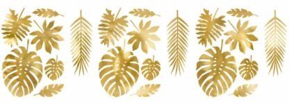 LIŚCIE TROPIKALNE ALOHA ZŁOTE 21szt