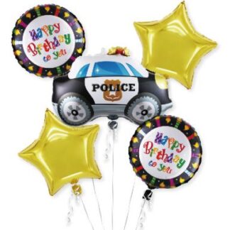 BALONY FOLIOWE ZESTAW POLICJA 5szt