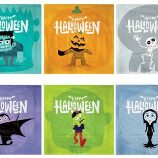 SERWETKI PAPIEROWE HALLOWEEN MIX KOLOR 12szt