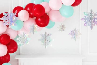 ZAWIESZKI ŚNIEŻYNKI OPALIZUJĄCE 15-25cm 6szt - obrazek 2