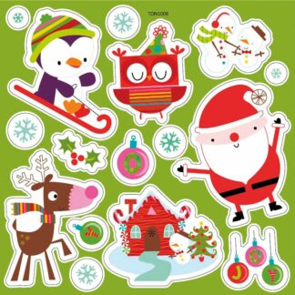 NAKLEJKI MIKOŁAJ SOWA WYPUKŁE TON-1008 16szt