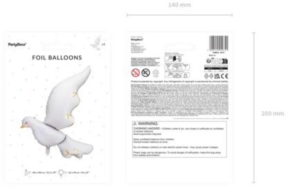 BALON FOLIOWY GOŁĄB 80x100cm - obrazek 3