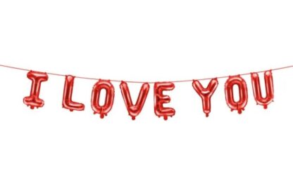 BALON FOLIOWY NAPIS ”I LOVE YOU” 260x40cm