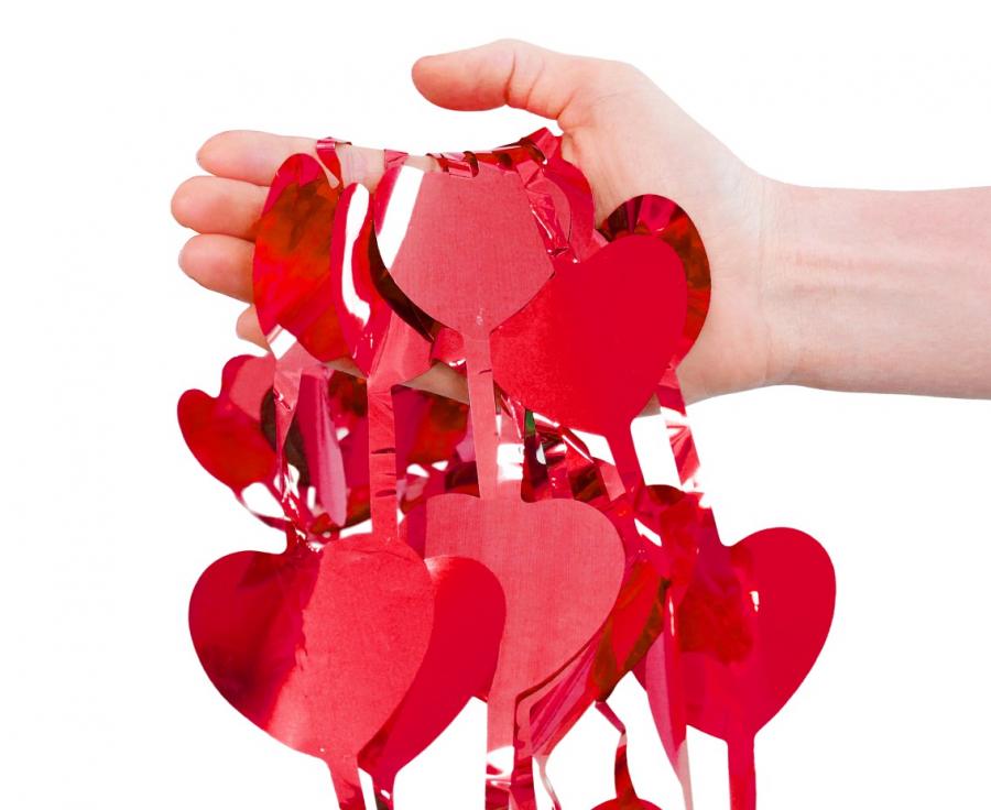 KURTYNA SERCA CZERWONE 1x2m - obrazek 2