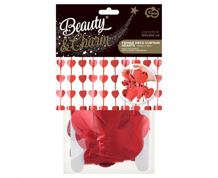 KURTYNA SERCA CZERWONE 1x2m - obrazek 3