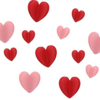 NAKLEJKI SERCA 3D MIX 12szt