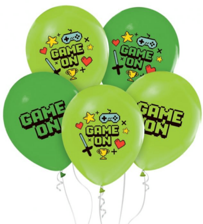 BALONY GAME ON ZIELONE 5szt