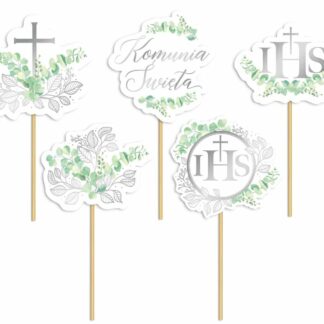 TOPPERY KOMMUNIJNE SREBRNE BOHO 5szt