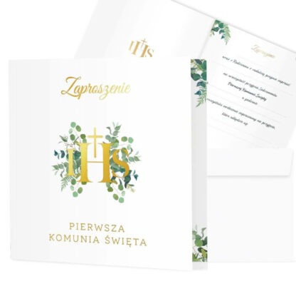 ZAPROSZENIE KOMUNIJNE IHS BOHO 1szt