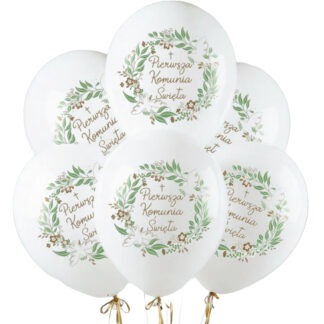 BALONY I KOMUNIA ŚWIĘTA BOHO GOŁĄB 6szt PD