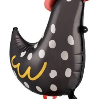 BALON FOLIOWY KOGUT CZARNY 48x60cm