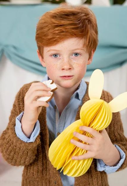 DEKORACJA PAPIEROWA KRÓLIK ZIELONY 30cm - obrazek 2