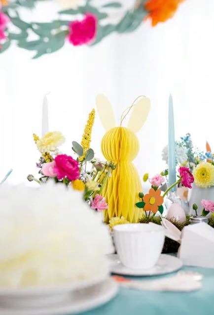 DEKORACJA PAPIEROWA KRÓLIK ZIELONY 30cm - obrazek 4