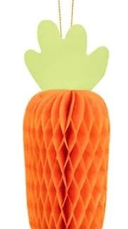 DEKORACJA PAPIEROWA MARCHEWKA POMARAŃCZOWA 20cm