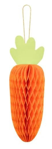 DEKORACJA PAPIEROWA MARCHEWKA POMARAŃCZOWA 20cm