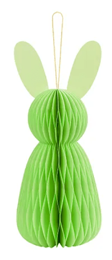 DEKORACJA PAPIEROWA KRÓLIK ZIELONY 30cm