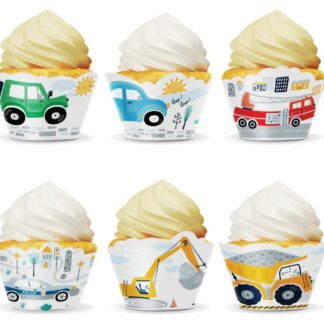 PAPILOTKI DO MUFFINEK AUTA 6szt