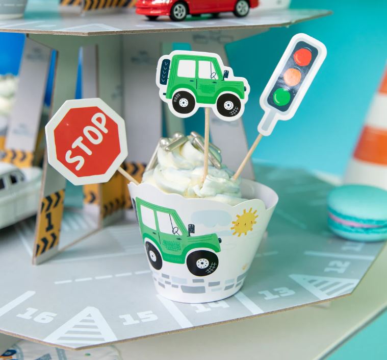 PAPILOTKI DO MUFFINEK AUTA 6szt - obrazek 2