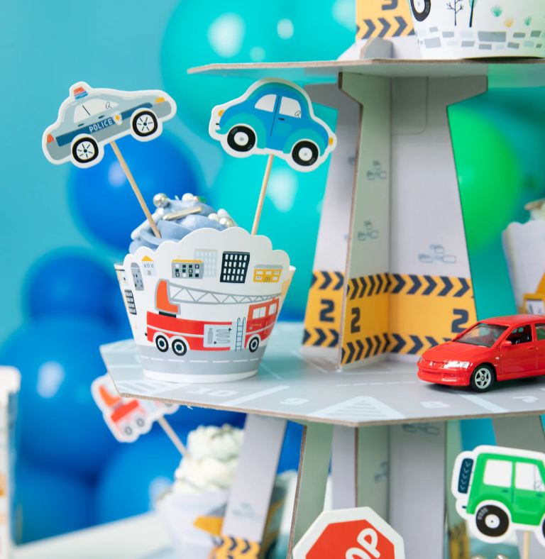 PAPILOTKI DO MUFFINEK AUTA 6szt - obrazek 3