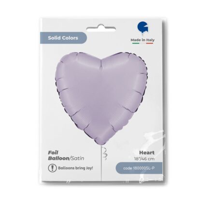 BALON SERCE SATIN LILIA FIOLET 45cm - obrazek 2