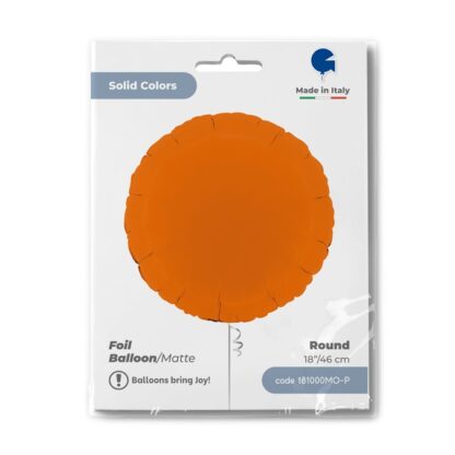 BALON FOLIOWY KOŁO SATIN ORANGE 45cm - obrazek 2