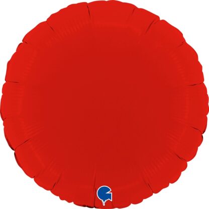 BALON FOLIOWY KOŁO SATIN CZERWONY 45cm