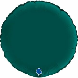 BALON FOLIOWY KOŁO SATIN SZMARAGD 45cm