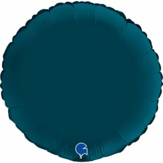 BALON FOLIOWY KOŁO SATIN MORSKI 45cm