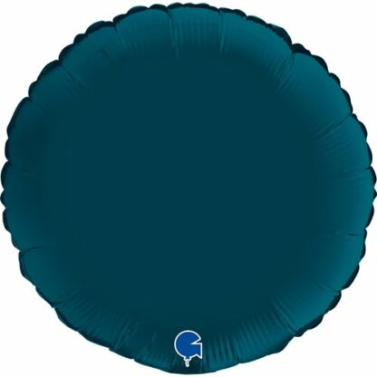 BALON FOLIOWY KOŁO SATIN MORSKI 45cm