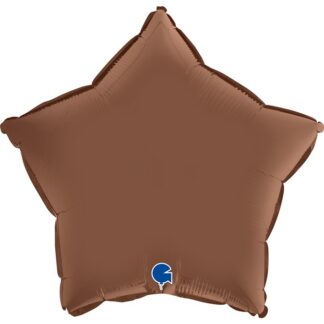 BALON GWIAZDA SATIN CZEKOLADOWY 45cm