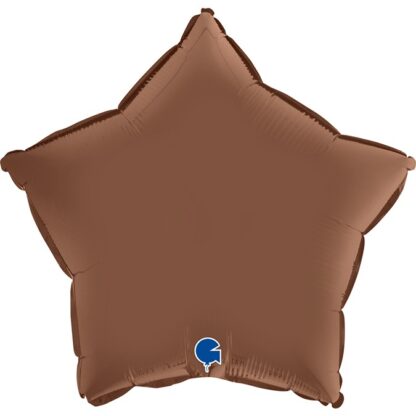 BALON GWIAZDA SATIN CZEKOLADOWY 45cm
