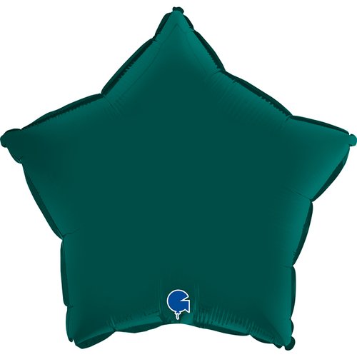 BALON FOLIOWY GWIAZDKA SATIN SZMARAGD 45cm