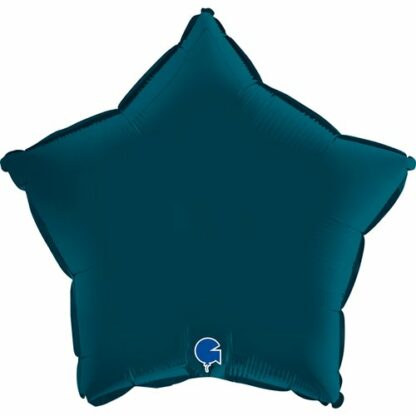 BALON FOLIOWY GWIAZDKA SATIN MORSKI 45cm