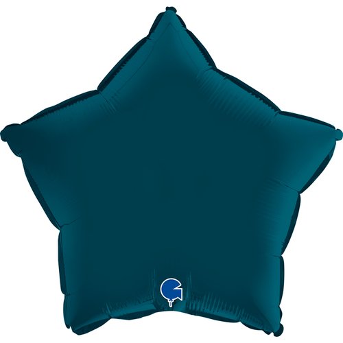 BALON FOLIOWY GWIAZDKA SATIN MORSKI 45cm