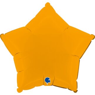 BALON GWIAZDA SATIN MUSZTARDOWY 45cm