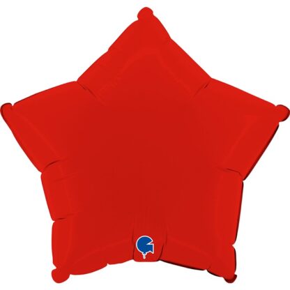 BALON FOLIOWY GWIAZDKA SATIN CZERWONY 45cm