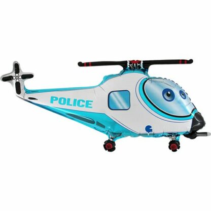 BALON FOLIOWY HELIKOPTER POLICJA NIEBIESKI 37"