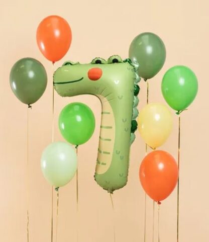 BALON FOLIOWY CYFRA 7 KROKODYL - obrazek 2