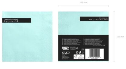 SERWETKI PAPIEROWE NIEBIESKIE PASTEL 20szt - obrazek 2