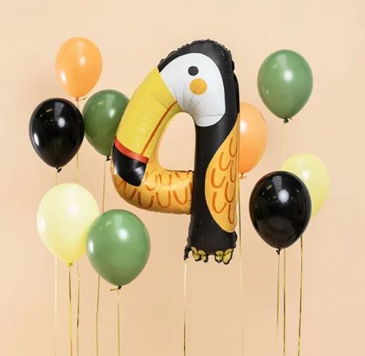 BALON FOLIOWY CYFRA 4 TUKAN - obrazek 2