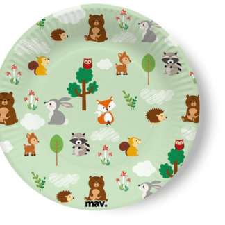 TALERZYKI WOODLAND 18cm 8szt MVR
