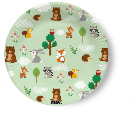 TALERZYKI WOODLAND 18cm 8szt MVR