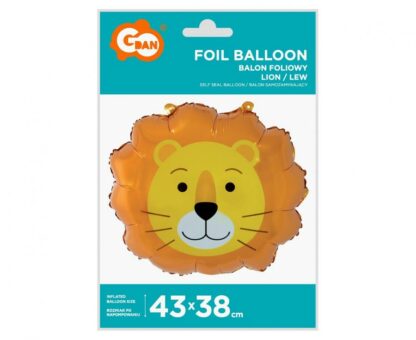 BALON FOLIOWY LEW GŁOWA 43x38cm - obrazek 3