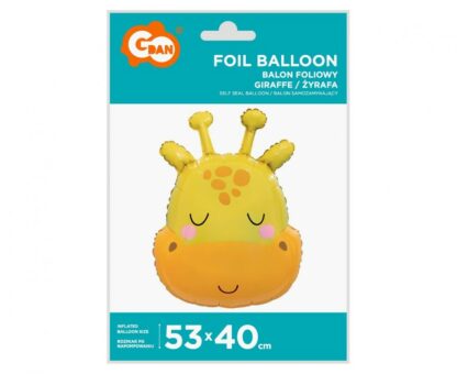 BALON FOLIOWY ŻYRAFA GŁOWA 53x40cm - obrazek 2