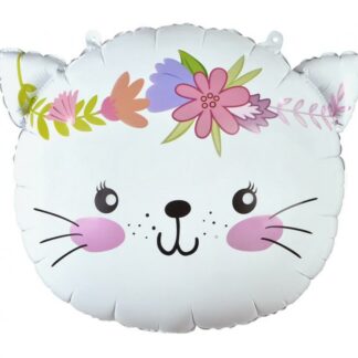 BALON FOLIOWY KOTEK GŁOWA 44x35cm