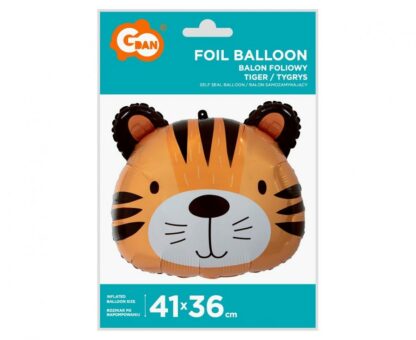 BALON FOLIOWY TYGRYS GŁOWA 41x36cm - obrazek 3