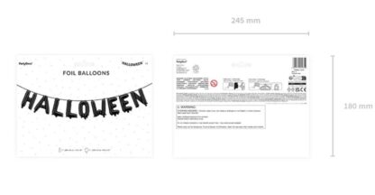 BALON HALLOWEEN NAPIS CZARNY 280x46cm - obrazek 3
