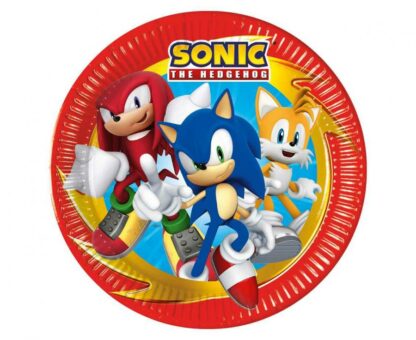 TALERZYKI PAPIEROWE SONIC 23cm 8szt